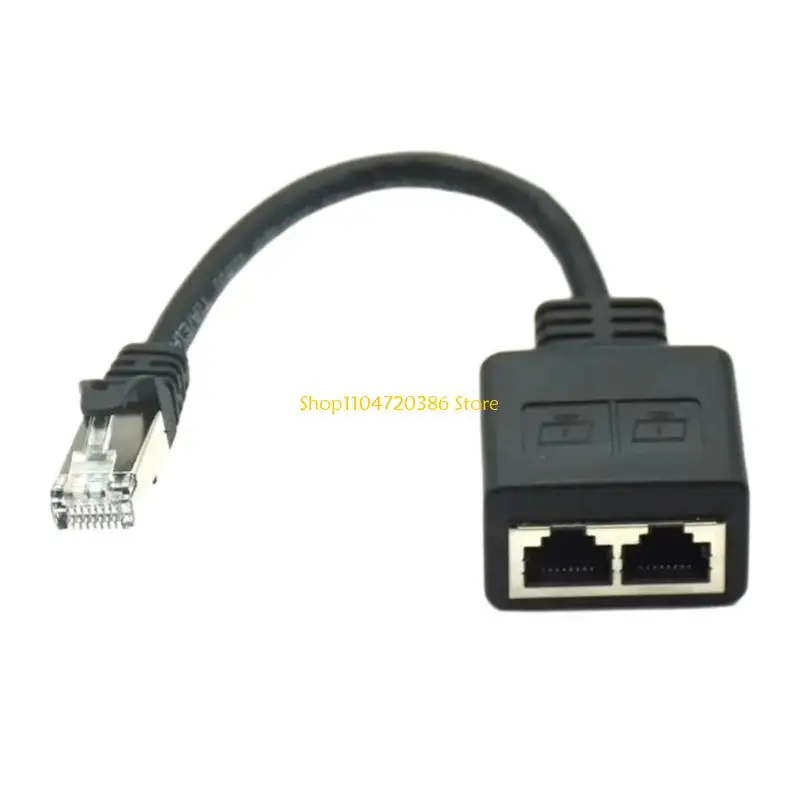 

RJ45 1xMale to 2xFemale Splitter Adapter Cable Cord for Ethernet