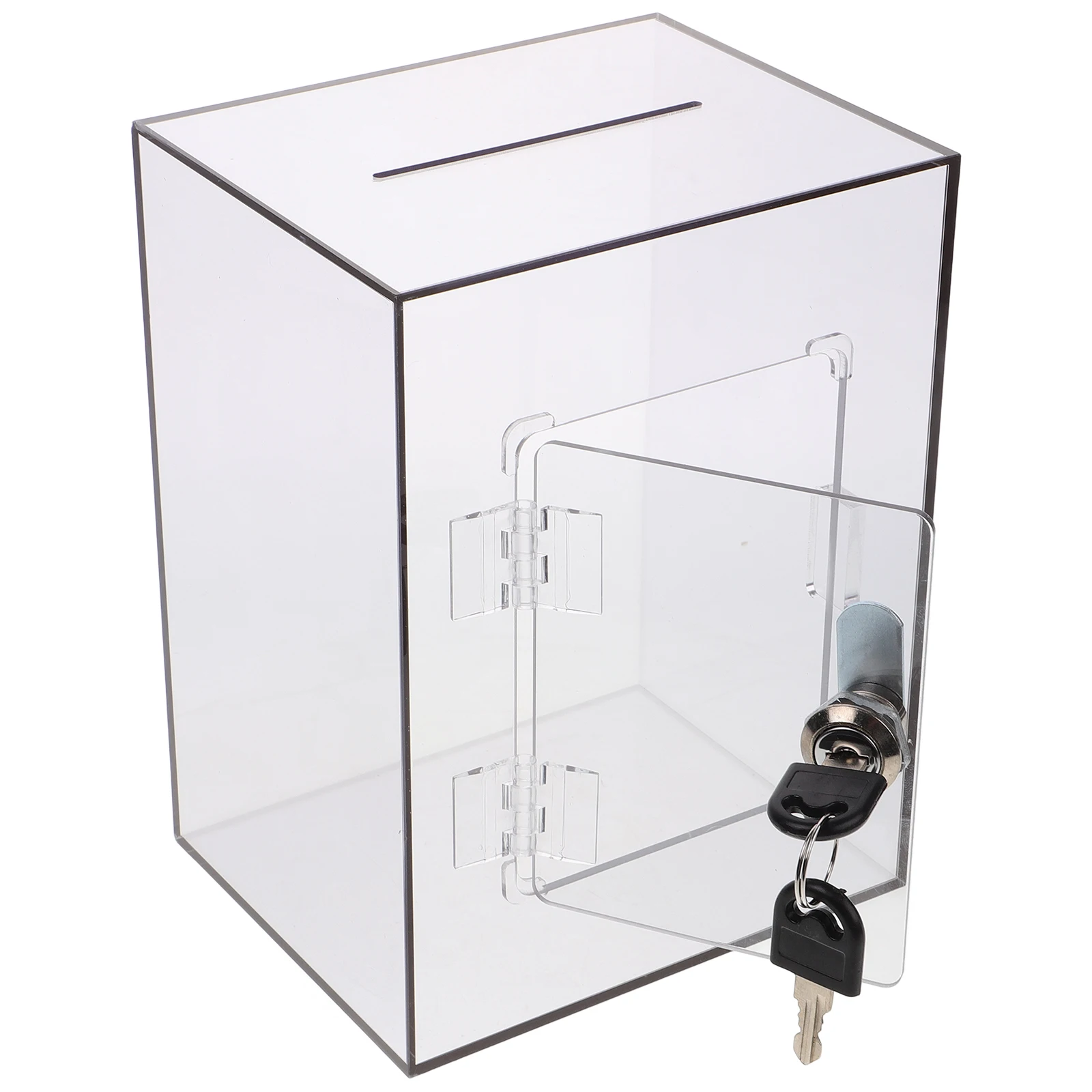 

Acrylic Money Box Clear Donation Suggestion Complain Letter Box Fundraising Voting Storage Container Lockable Safe