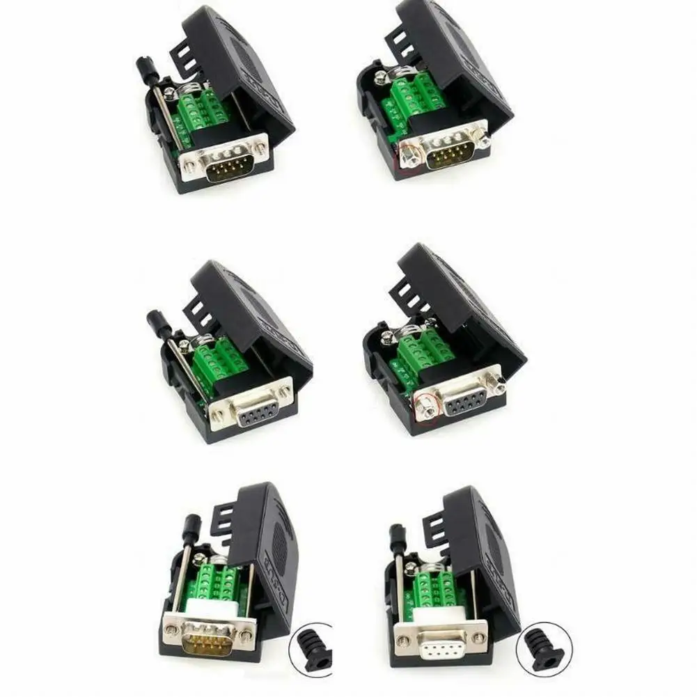 Разъем для платы разъема D-SUB DB-9 DB-9, сменные последовательные инструменты из ПВХ с перерабатываемыми 9-контактными аксессуарами D-SUB