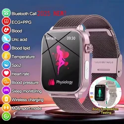 2026 신형 ECG+PPG 스마트워치 여성 심박수 혈중 지질 요산 여성 생리 건강 추적기 스마트워치 안드로이드 iOS용