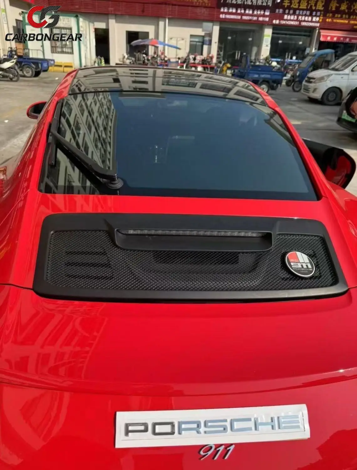 Car Trunk Grille for Porsche 991.1 GT3 upgrade to 911R style Rear Radiator Grille Body kit Car Accessories