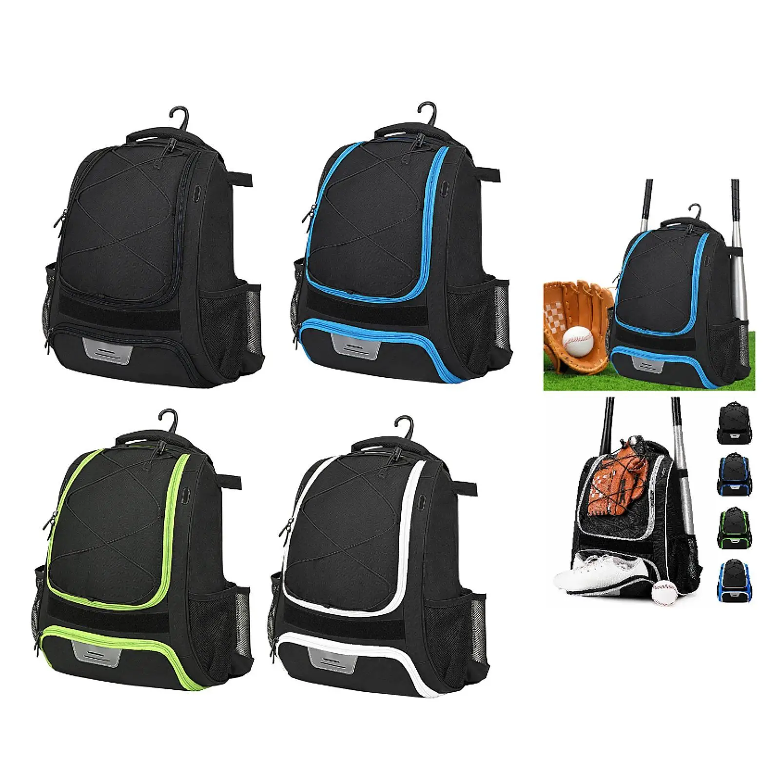 

Baseball Bag with Shoes Compartment Professional Comfortable Multipurpose Sport Bag for Basketball Football Volleyball Youth