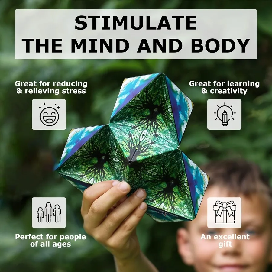 Shashibo forme boîte de changement de vitesse jouet Fidget gagnant avec 36 aimants de terres rares transformez dans plus de 70 formes jouet sensoriel cadeau pour