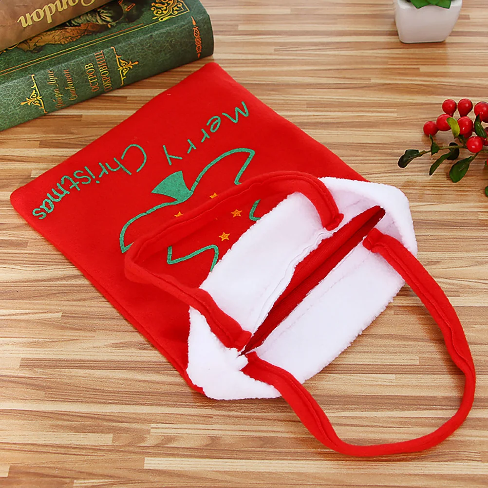 

2 Pcs Goodies Bag Cartoon Shopping Bags Christmas Tote Lovely Candy Non-woven Fabric Gift