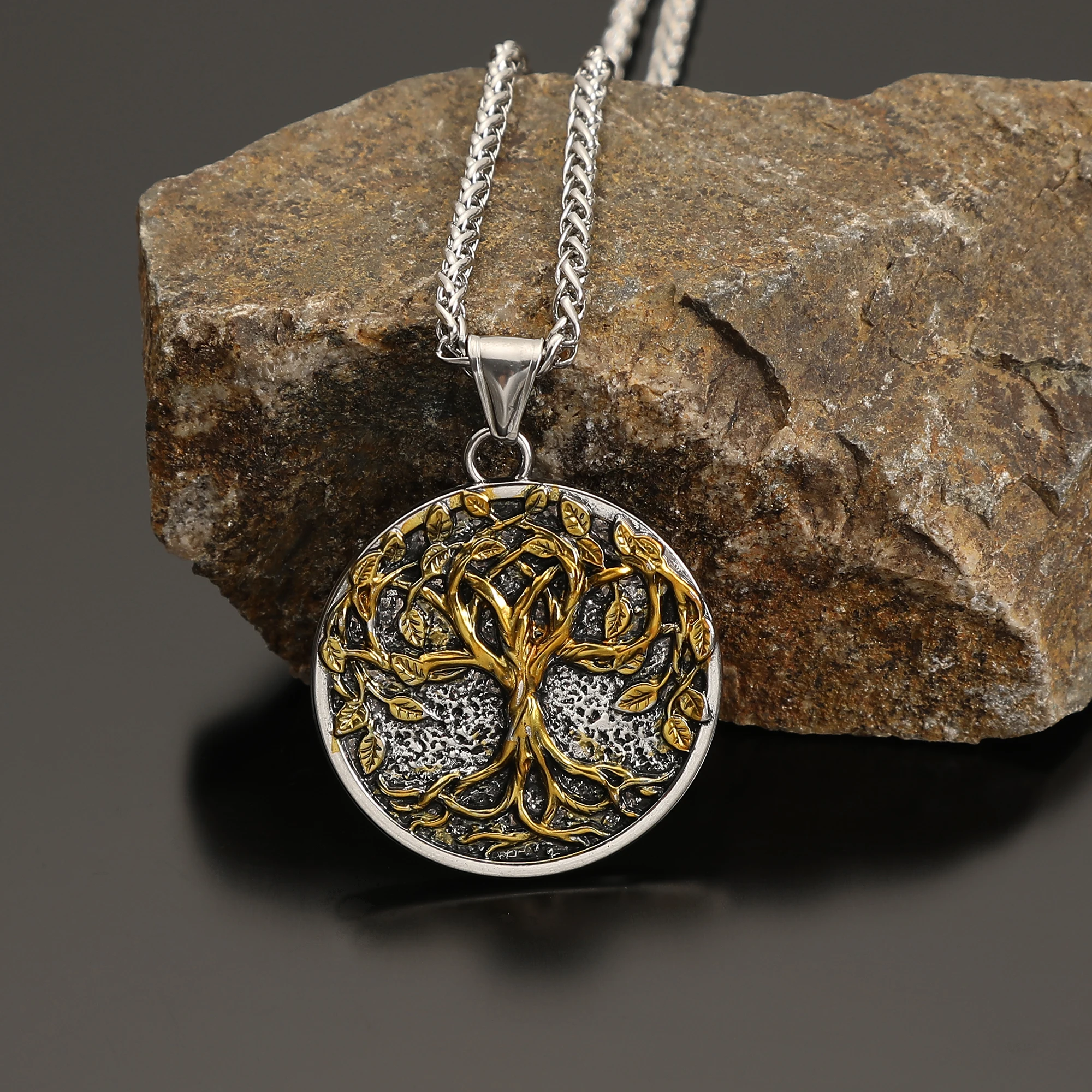 Vintage Viking Tree of Life Pendant Necklace Men's Necklace Fashion Trendy Personality Women's Pendant Necklace Party Accessories Valentine's Day Mother's Day Father's Day Birthday Gift
