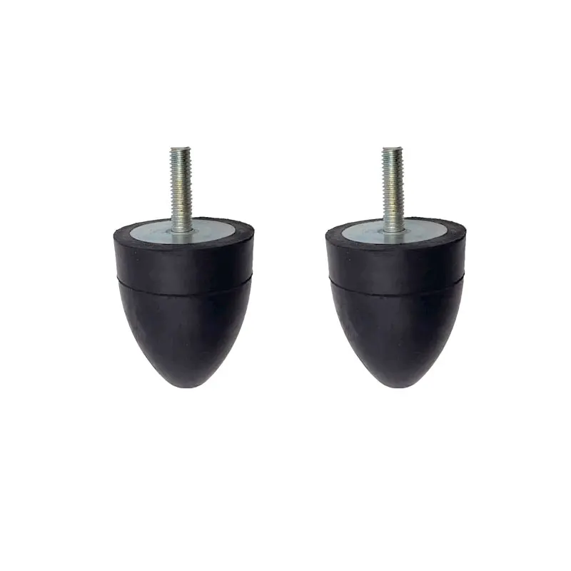 2Pcs D50*H64 M8/M10 Male Thread Cone Type Rubber Shock Absorber Water Drop Shock Crash Pad Damper Anti Vibration Isolation Mount