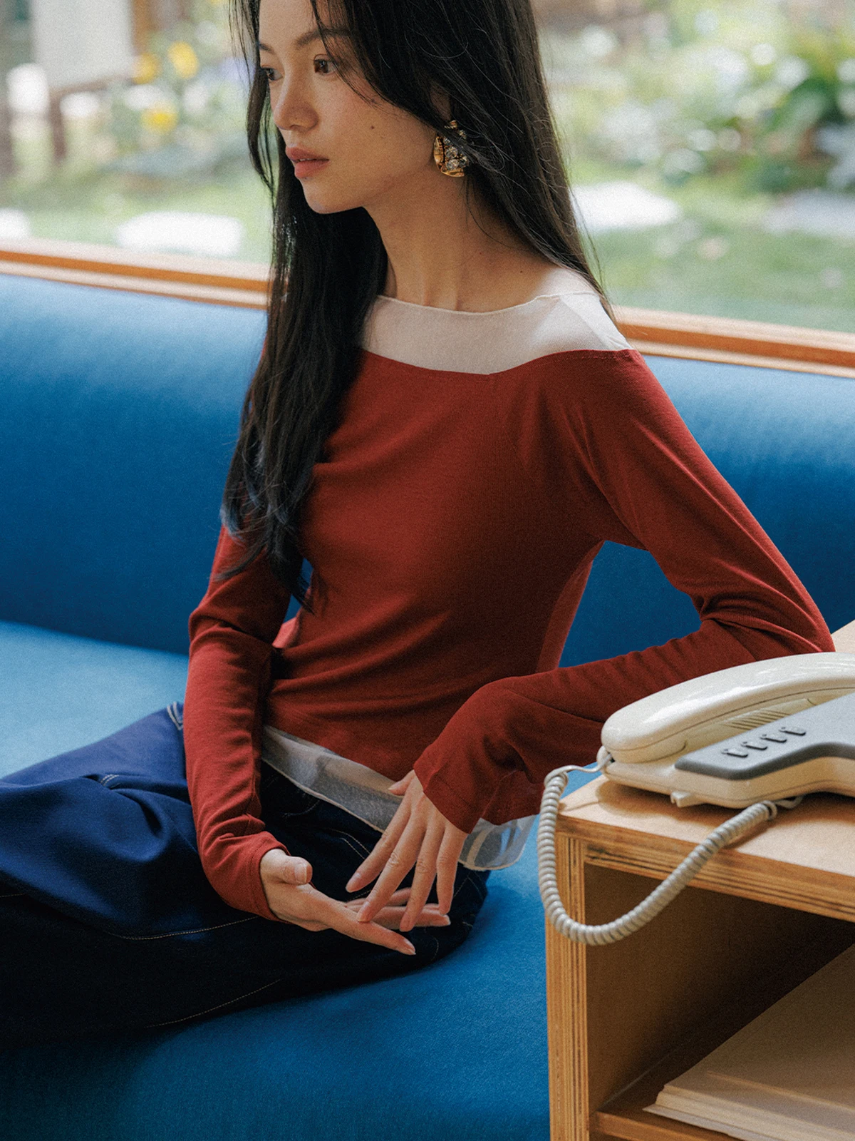 

Новогодняя лимитированная серия: 26 Luy Red Thiened Fce Wool Original Design Sensation Me Long Sve Knitted Base Layer