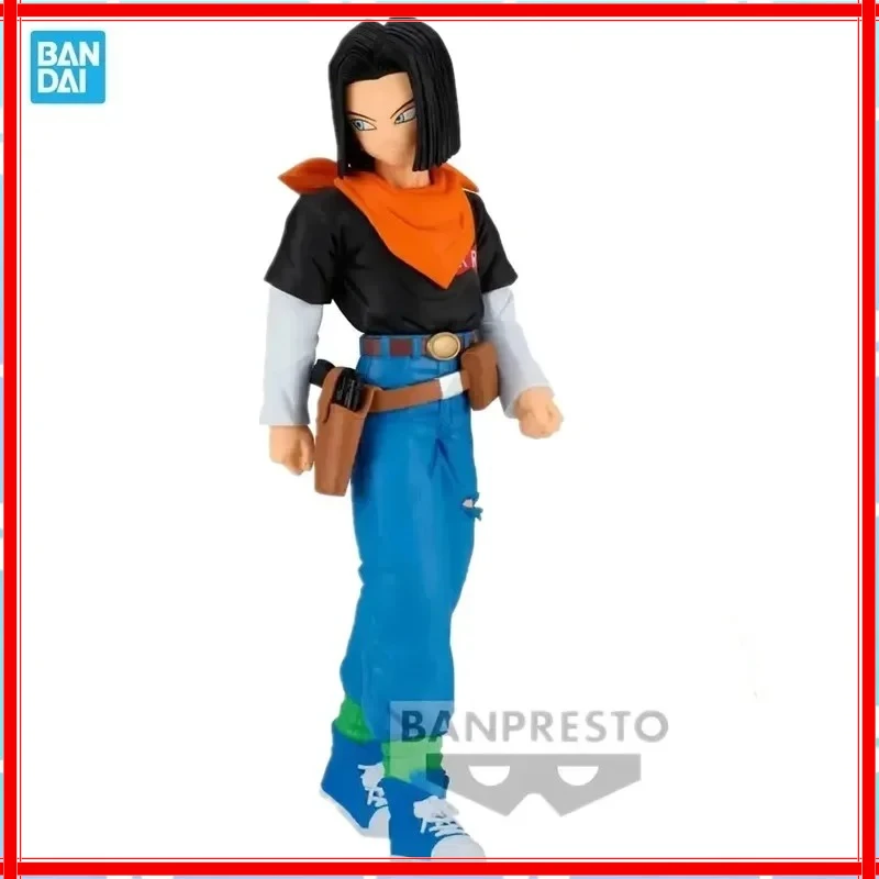 

Bandai Original Banpresto Anime Dragon Ball Z SOLID EDGE WORKS Android 17 Action Figure Model Collectible Toys for Kids Gift