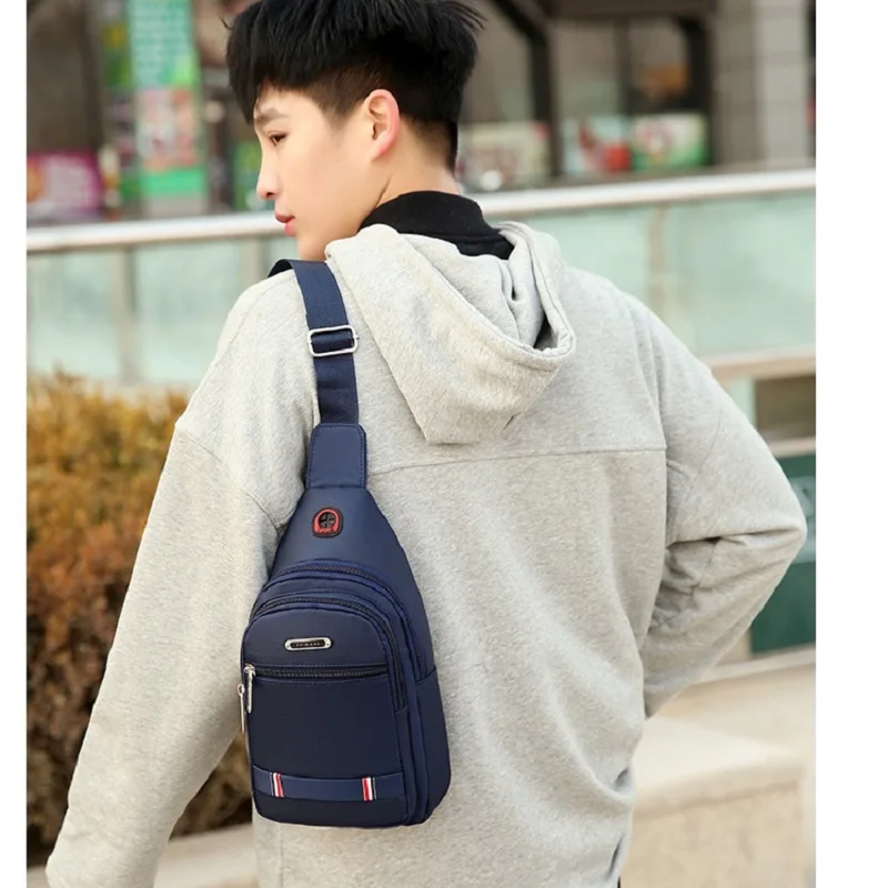 Xierya Men Crossbody Bag Simple Storage Bag for Travel Outdoor Small Black Messenger Bags Coffee Shoulder Bag Solid Color Pocket