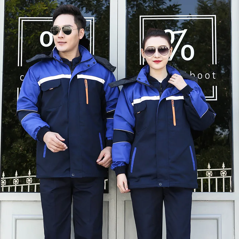 winter-thickening-reflective-stripe-workshop-workwear-coat-customized-name-print-logo-factory-maintenance-electrical-jack