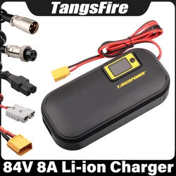 84V 8A 18650 Li-ion Battery Charger 20Series For 72V 74V Lithium Battery Pack Charger Selectable XT60/XT90/IEC/XLR Connector