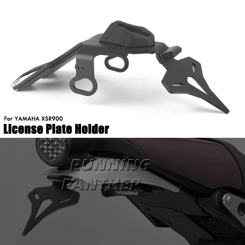 

Motorcycle License Plate Holder Fender Eliminator Rear Short Tail Tidy Bracket With LED For YAMAHA XSR 900 XSR900 2016-2021