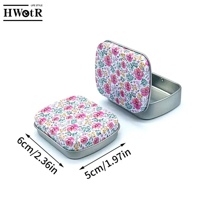 

Mini Tin Box Metal Hinged Empty Tins With Lid Portable Rectangular Small Storage Container Candy Pill Cases For Home Organizer