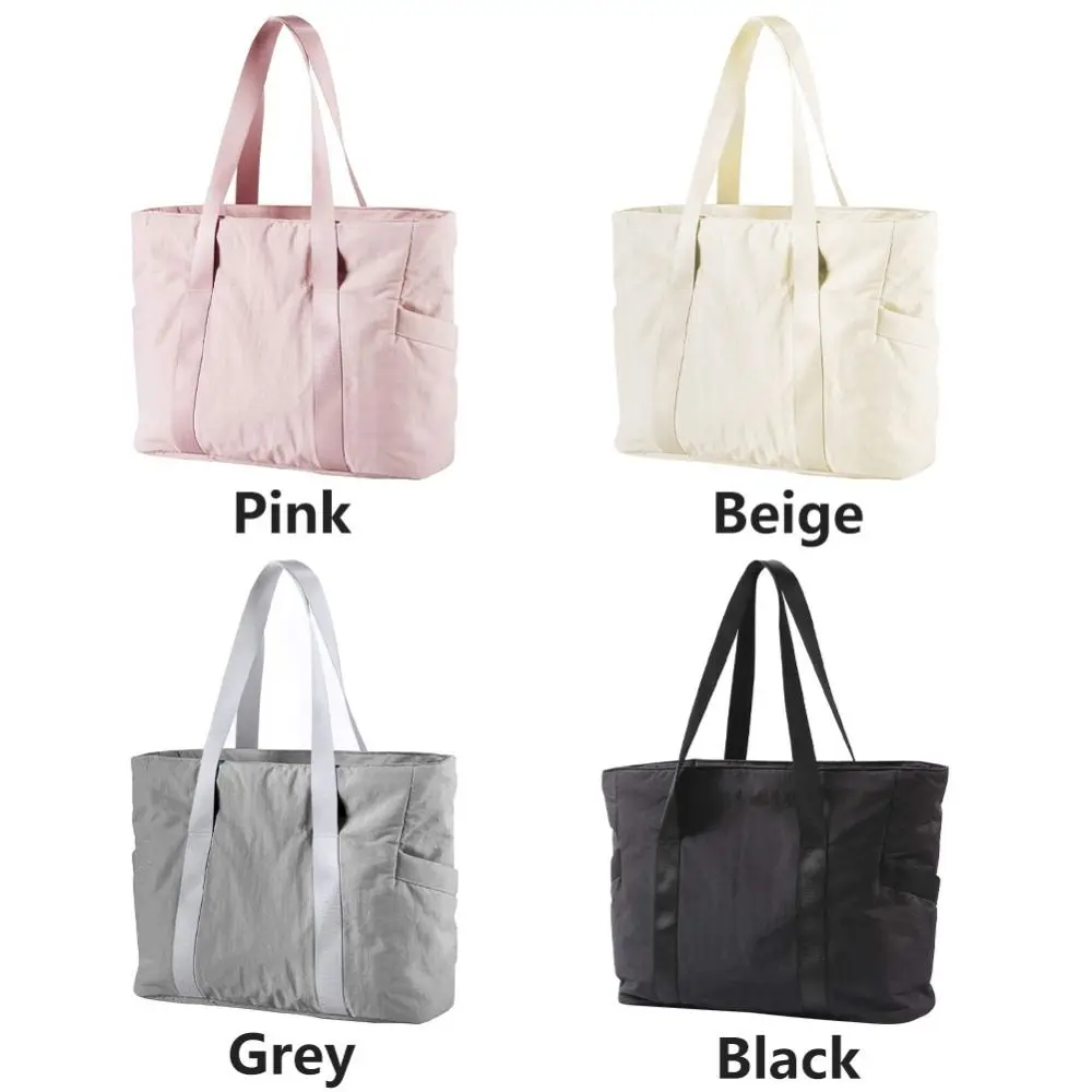 Nylon Yoga Mat Bag with Yoga Mat Buckle Solid Color Gym Fitness Tote Bag Adjustable Yoga Mat Holder Multifunction Travel Handbag