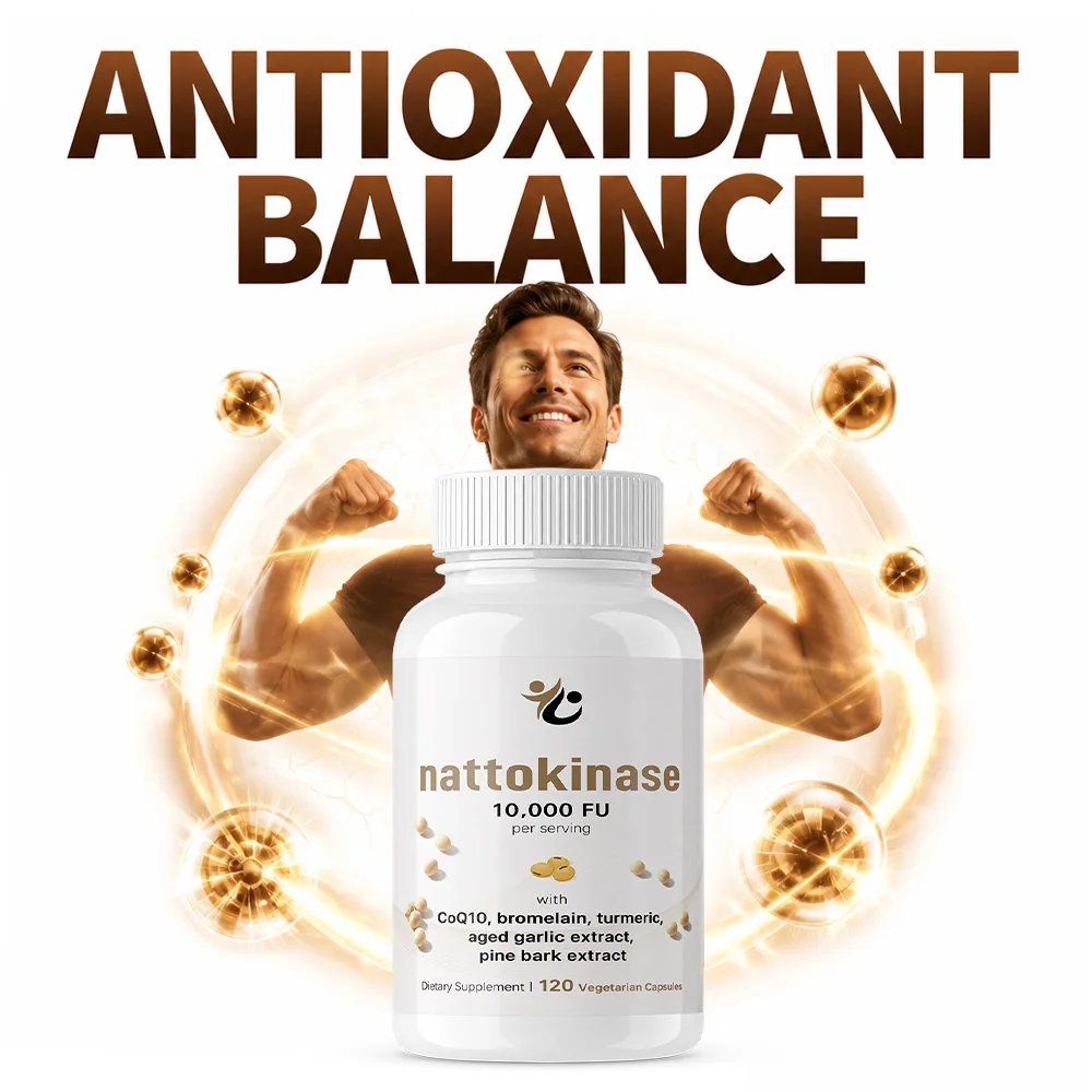 Nattokinase Supplement Capsules, Supports Heart Health, Digestive Aid, Boosts Cellular Energy, and Enhances Immunity