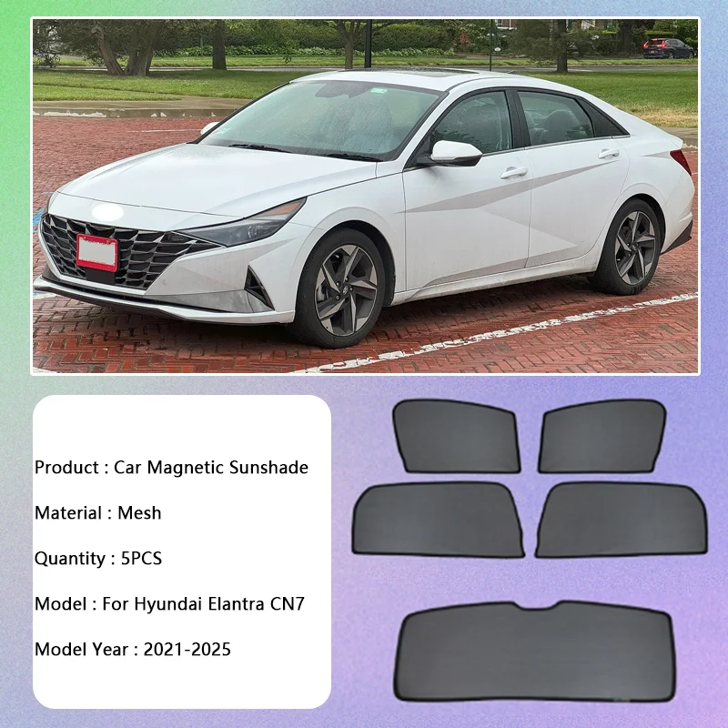 For Hyundai Elantra CN7 Avante i30 2021 2022 2023 2024 2025 Window Sunshade Privacy Shading Visor Curtain Auto Parts Accessories