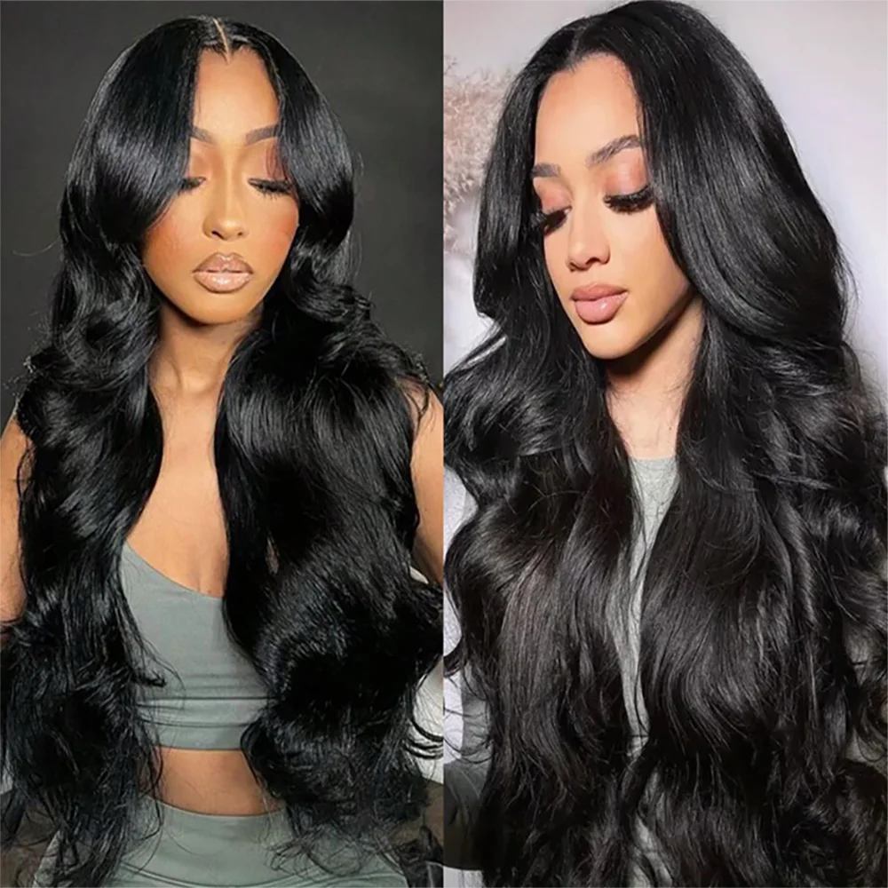 

13x4 HD Brazilian Human Hair Pre Plucked Pre Cut Body Wave Transparent Lace Wigs With Natural Hairline 30 40 Inch For Woman