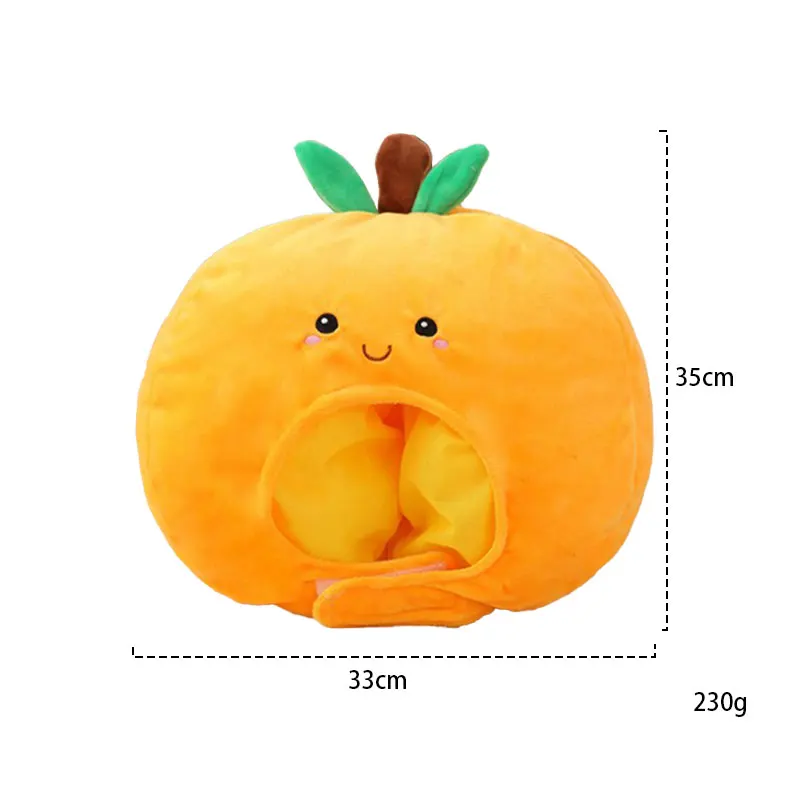 PESENAR Plush fruit headdress hat funny novelty hat photo props warm cosplay costume headwear accessories suitable for party