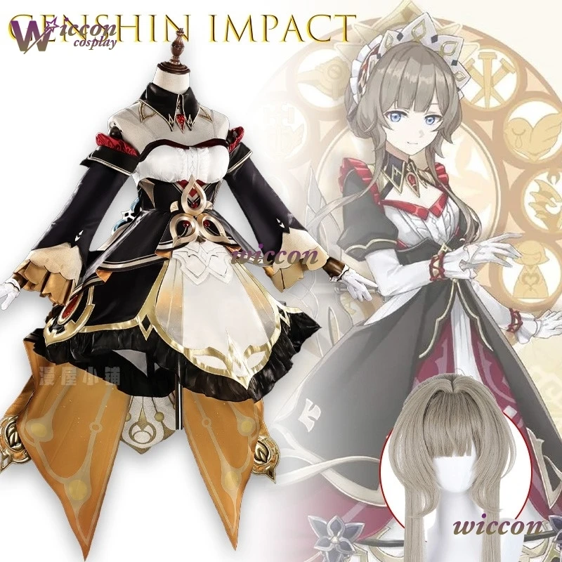 Sandrone cosplay traje genshin impacto jogo fatui harbinger sandrone marionete empregada doméstica halloween plus size festa de halloween cos