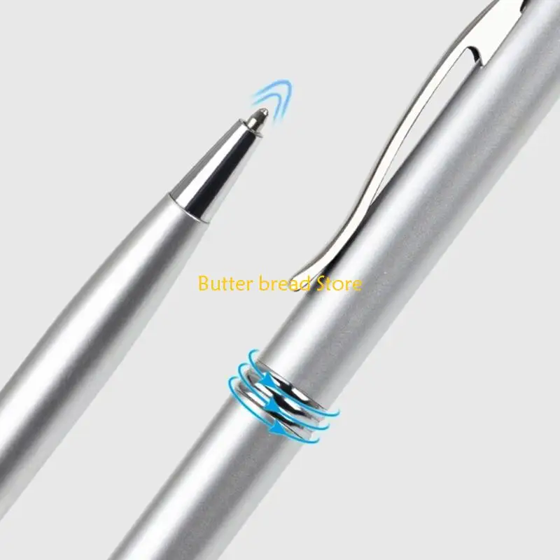 W89C 10Pcs Metal Ballpoint Pen with Pen Clip, Twist Action Ballpoint Pen Office Signing Pen Write Smoohtly Pen