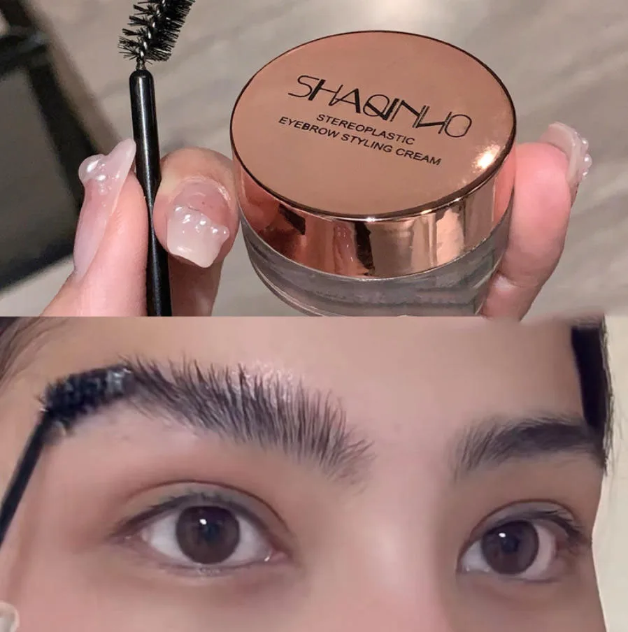 Colorless Transparent Eyebrow Sculpting Soap & Brow Wax - 24H Hold Natural Wild Brows, Oil-Free Formula with Dual-Ended Brush