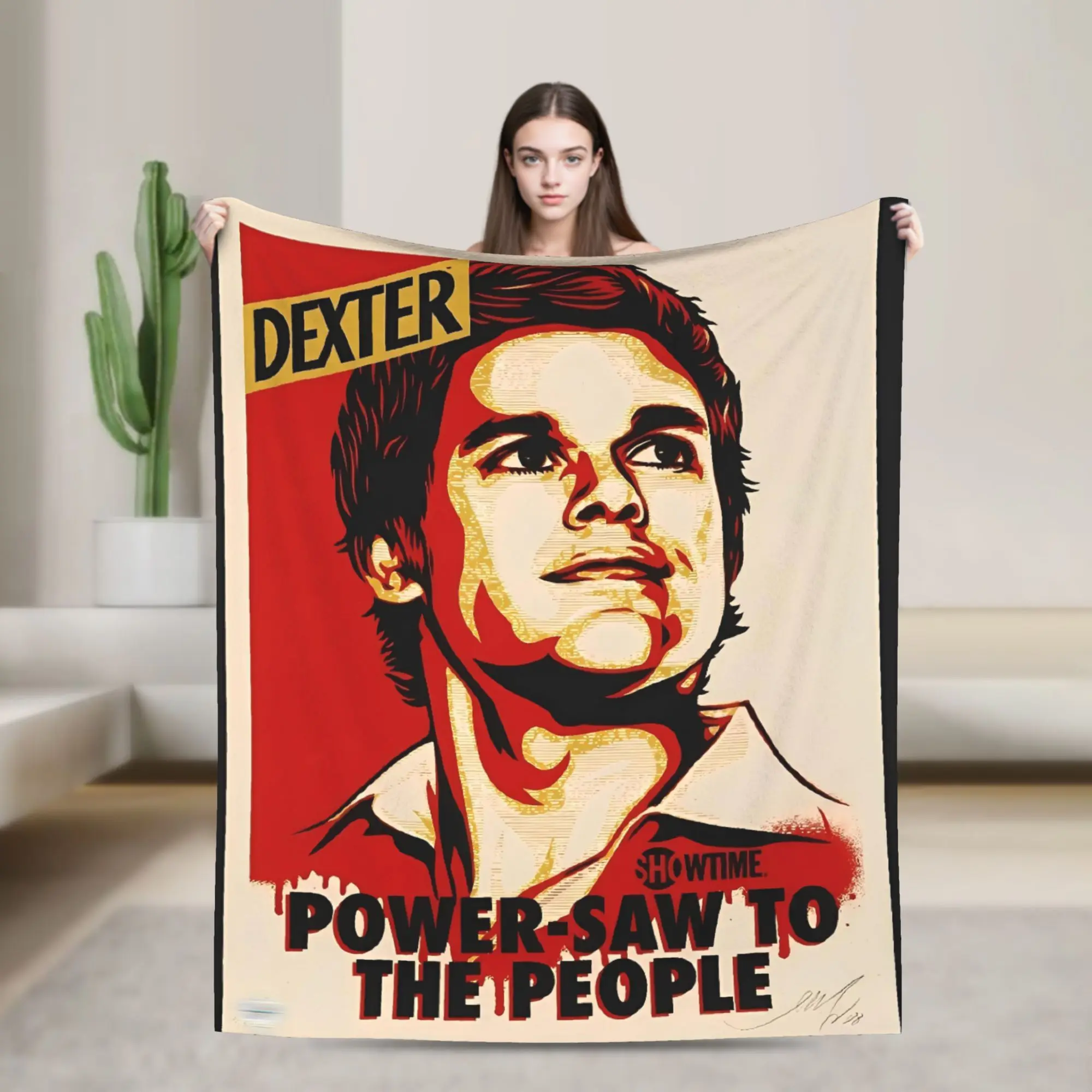 Dexter Morgan  Flannel Blanket Winter  Warm Throw Blanket for Kids Home Decor Funny Bedspread Sofa Bed Cover