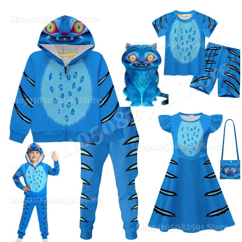 

K Pop Demon Hunters Tiger Costume Kid Kawaii Tiger Cosplay Costume Girls Dress Boys TShirt Shorts Hoodie Halloween Birthday Gift