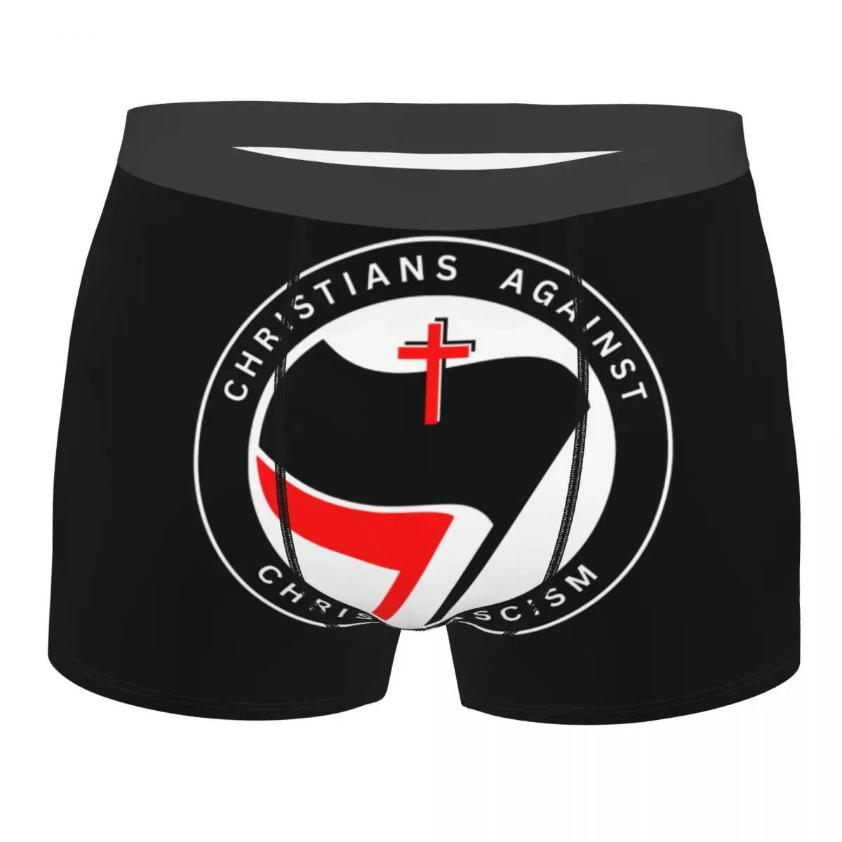Novelty Antifaschistische Aktion Antifa Boxers Shorts Underpants Male Breathbale Briefs Underwear