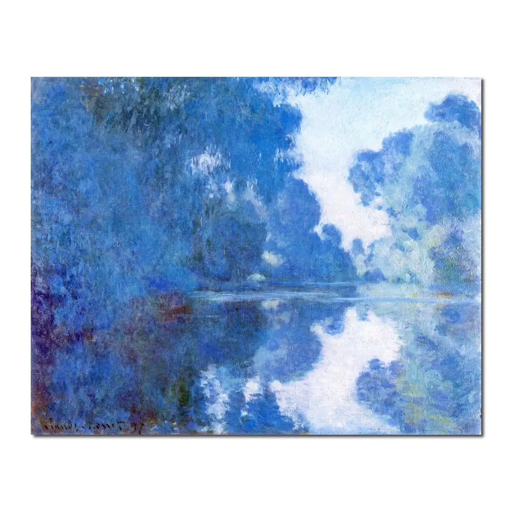 

Landscapes art Morning on the Seine by Claude Monet oil paintings canvas High quality hand-painted