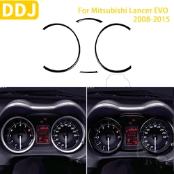 For Mitsubishi Lancer EVO X MR 2008-2015 Car Accessories Plastic Piano Black Interior Speedometer Frame Trim Sticker Decoration