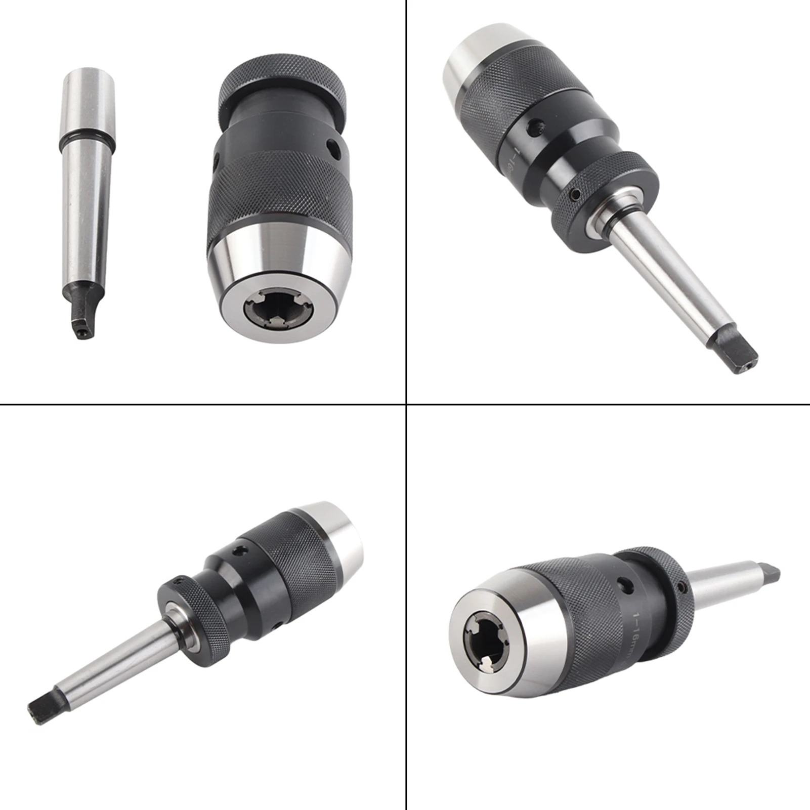 Capacidade 45 de 1 a 16 mm #   Mandril de broca de torno sem chave de aperto automático de aço com mandril cônico MT2‐JT3