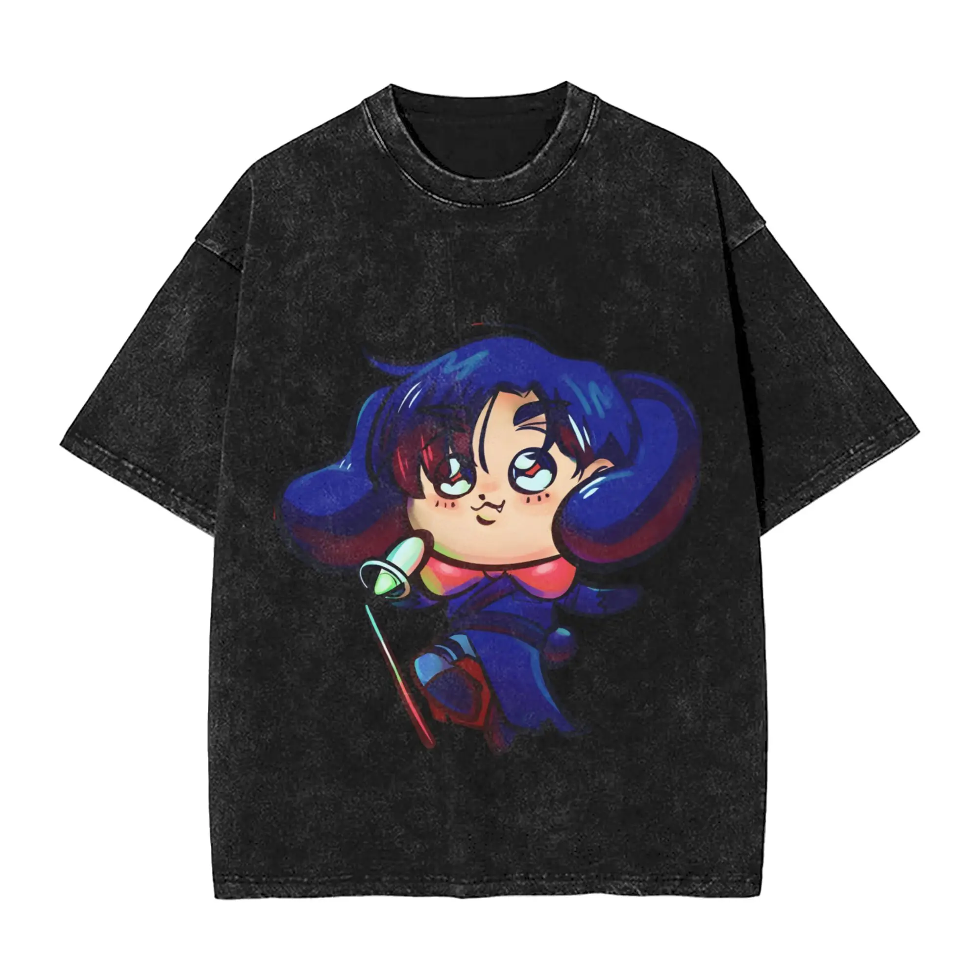 Harajuku Washed Shirts Alien Stage Sua Mizi Ivan Till Merch Fashion T Shirt Oversize  Streetwear 100% Cotton Printed Tops Tees