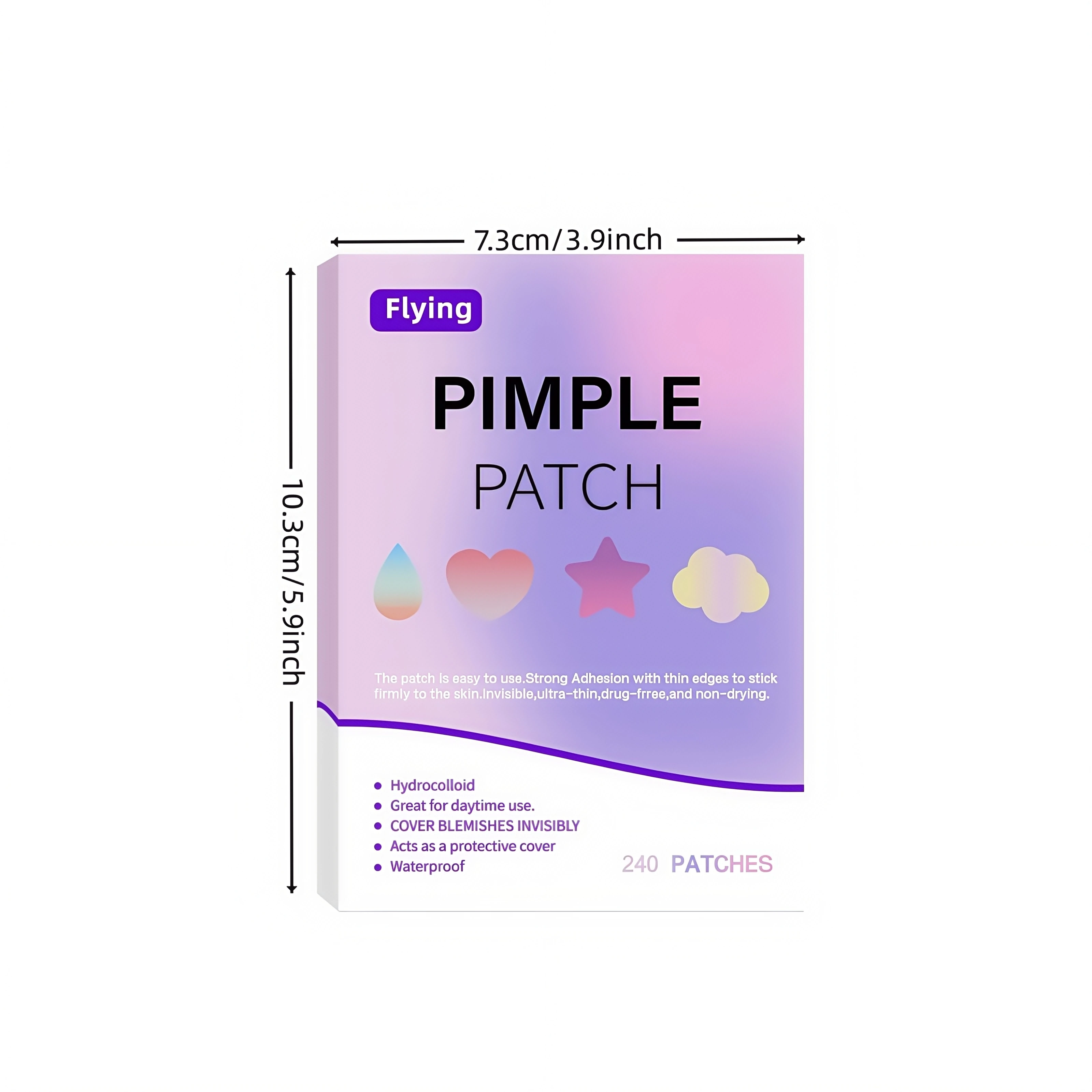 240PCS　Ultra-Thin Invisible Acne Pimple Patch Medical Hydrocolloid Absorbing Pus Spot Sticker For Face Skin Care