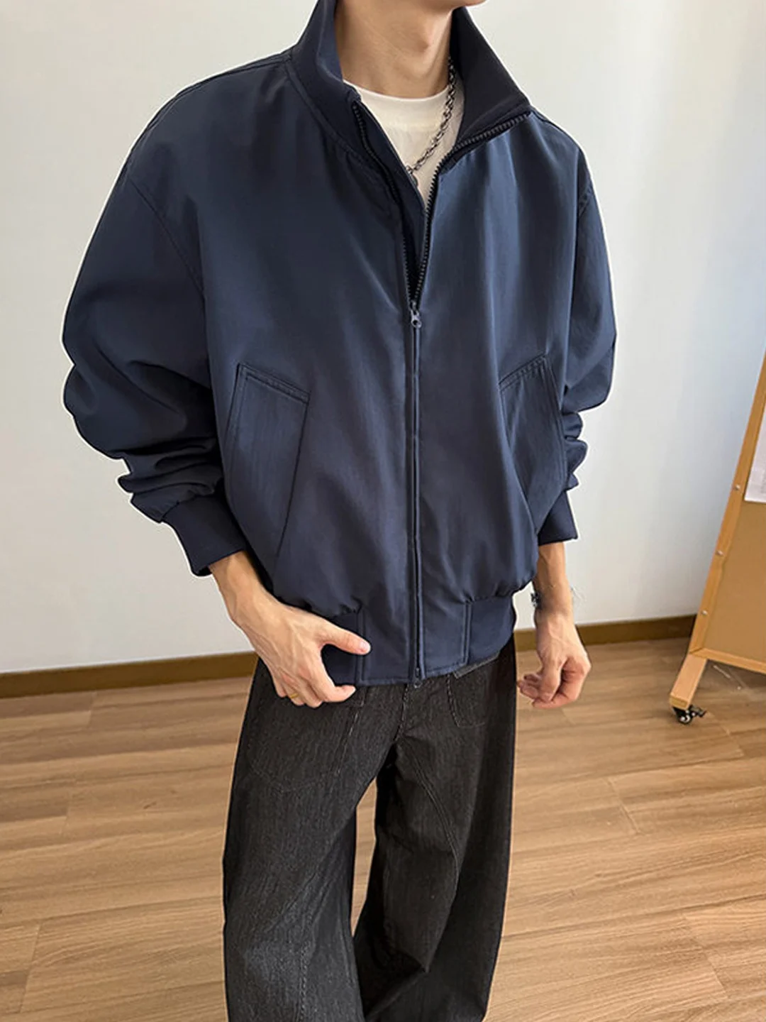 

American Sle Bomber Pilot Jaet мужской весенне-осенний силуэт Cleanfit American High Street Baseball orm Loose Fit Fa...