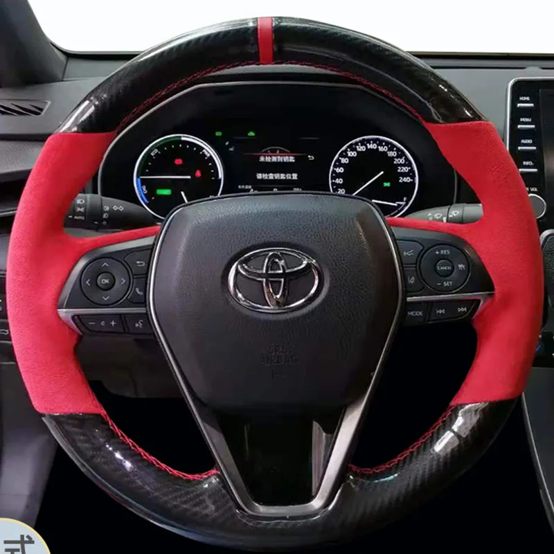 

Прошитые вручную из углеродного волокна замшевые детали для Toyota Avalon Camry Crown Corolla RAV4 2018-2022 автозапчасти