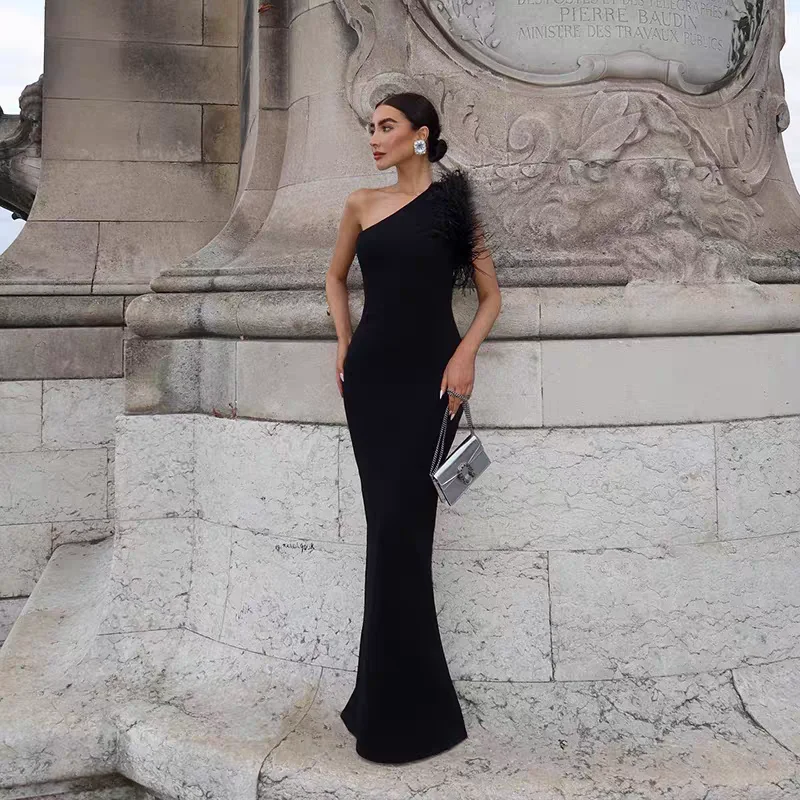 Dresses Womens Dress Vacation Summer Polyester Strapless Lace-Up Ruffled Slim-Fit Spicy Short American Hot Girl Style Quick-Dry