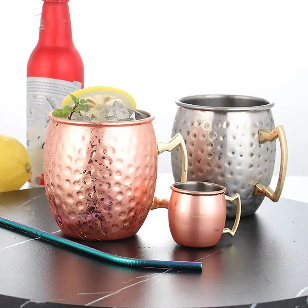 500ml Pure Copper Cup Moscow Mule Handcrafted Moscow Mule Mugs Thickened Smooth Finish Mug Cup Mules Cocktails Coffee Beer