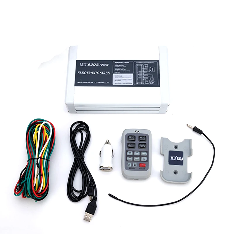 

VEVOR 200W400W 18 sound 12V car alarm fire alarm PA speaker microphone system suitable for all specific vehicles