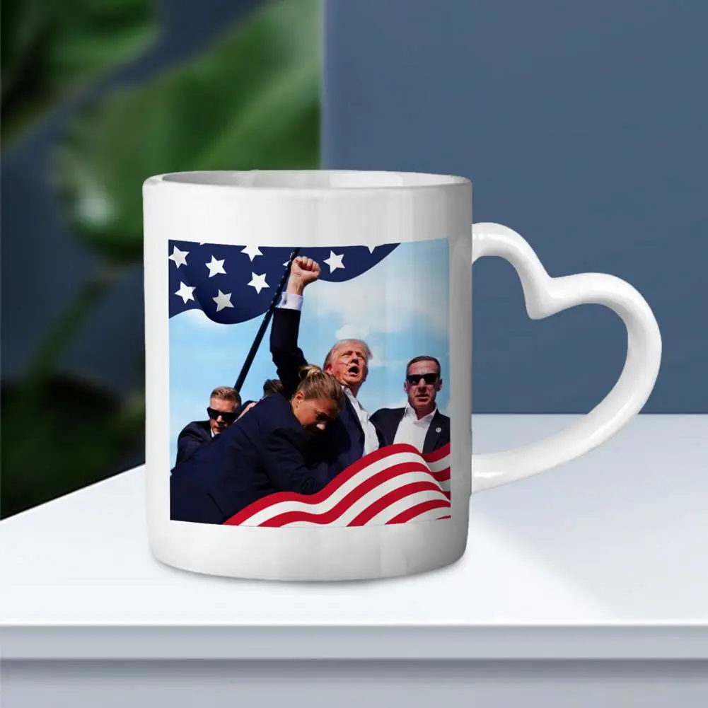 Durable Ceramic Mug Support President Ceramic Trump Coffee Mug Durable Drinkware Gift for Men Women Indoor Outdoor for Political