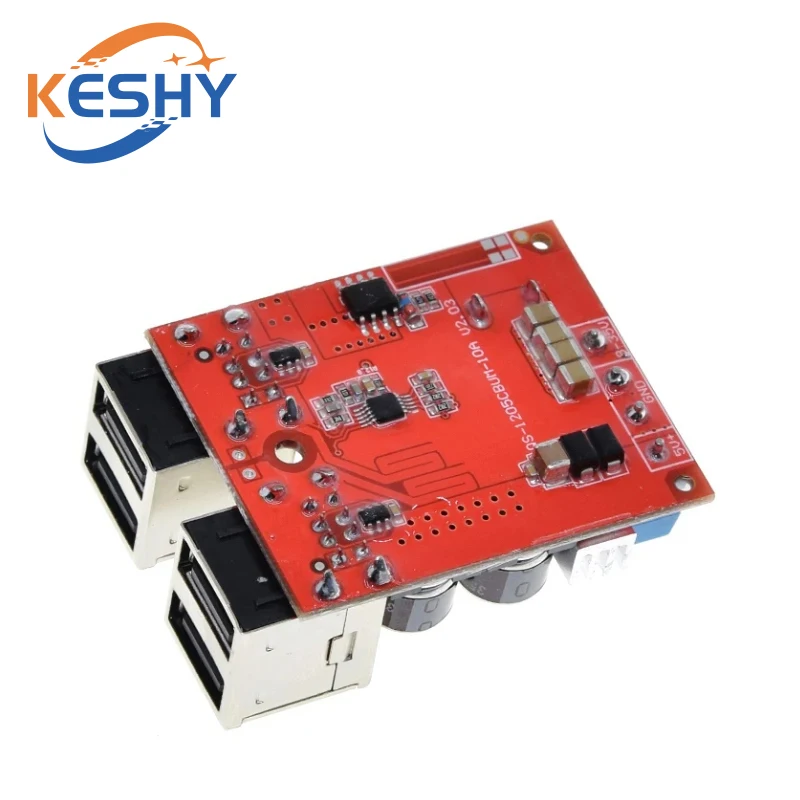 DC-DC Vehicle Charging Board, 8V-35V a 5V, 8A Fonte de Alimentação, Módulo de Despressurização, 4 Port USB Output, Carregador Móvel