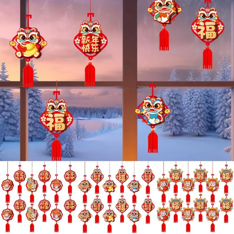 Chinese Year Of Snake Lucky Charm 12X Traditional Chinese Snake Lucky Charm Spring Festival Decorations Ornaments For Car