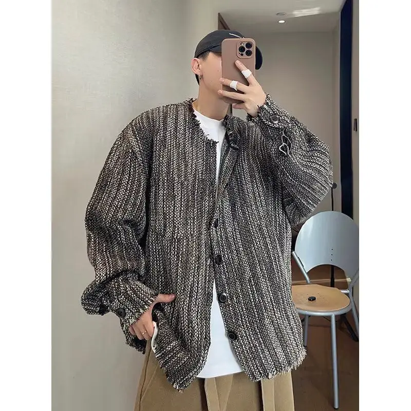 

Loose Men's Jaet 2024 Spring Autumn Sli Streetwear Hong Kong Sle Casual Coat High Street Trend Harajuku Korean Version