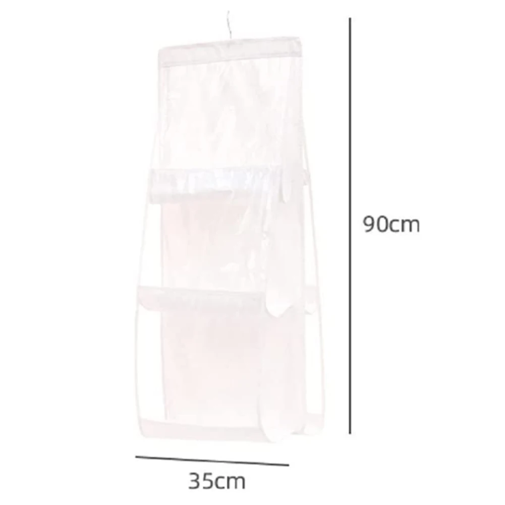 Handbag Hanging Organizer Foldable Hanging Bag Shelf Non-woven Clothes White Purse Handbag Storage Home Bedroom Closet Hanger