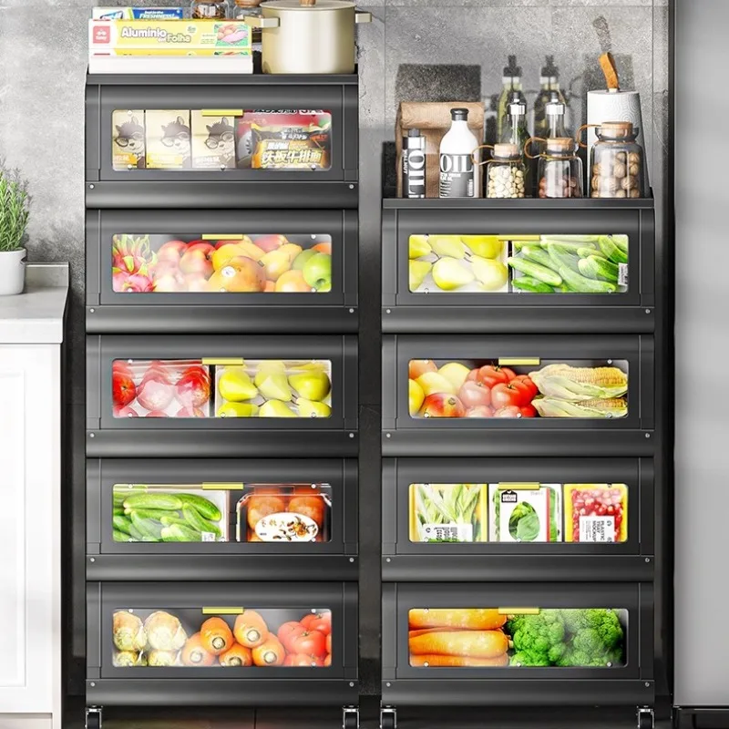 

vegetable basket, shelf, floor-to-ceiling multi-layer fruit and vegetable storage basket, trolley, storage cabinet