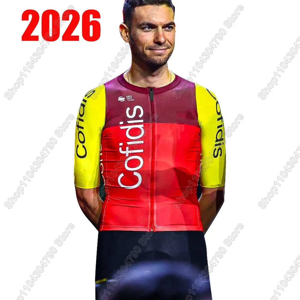 

Cofidis 2026 Team Cycling Jersey Set Summer France Bicycle Clothing Road Bike Shirts Suit Bicycle Bib Shorts MTB Ropa Maillot