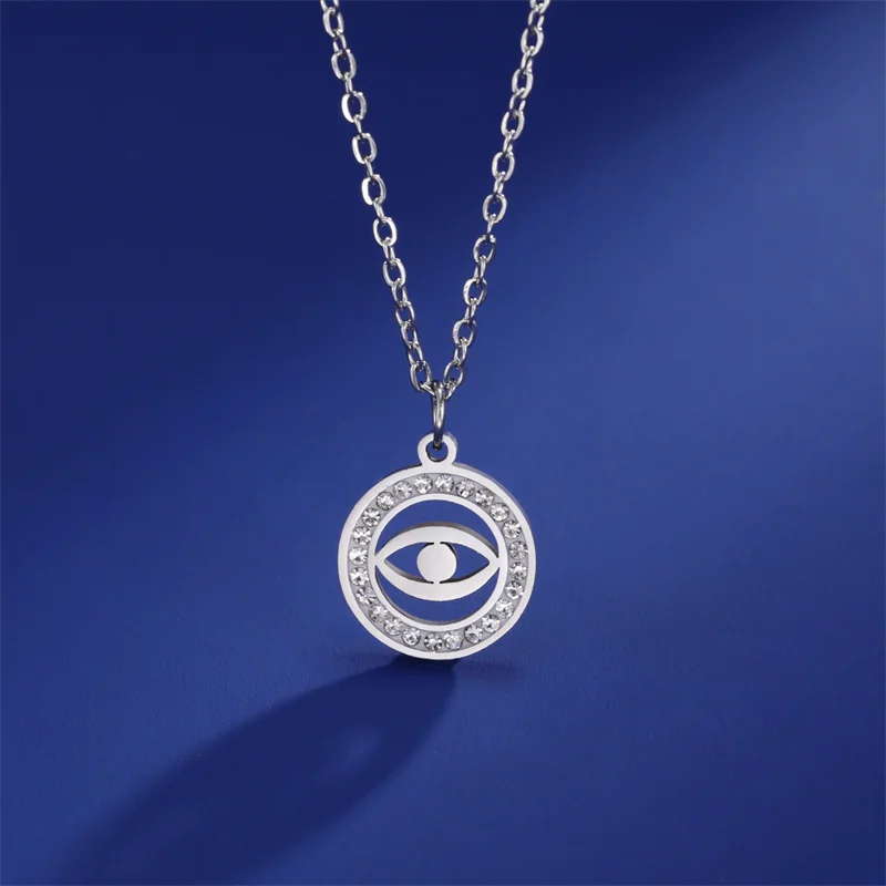 Trendy Edelstahl Strass Baum des Lebens Anhänger Halskette Für Frauen Charme Sommer Schlüsselbein Kette Schmuck Colgantes Cadena – Detail 26