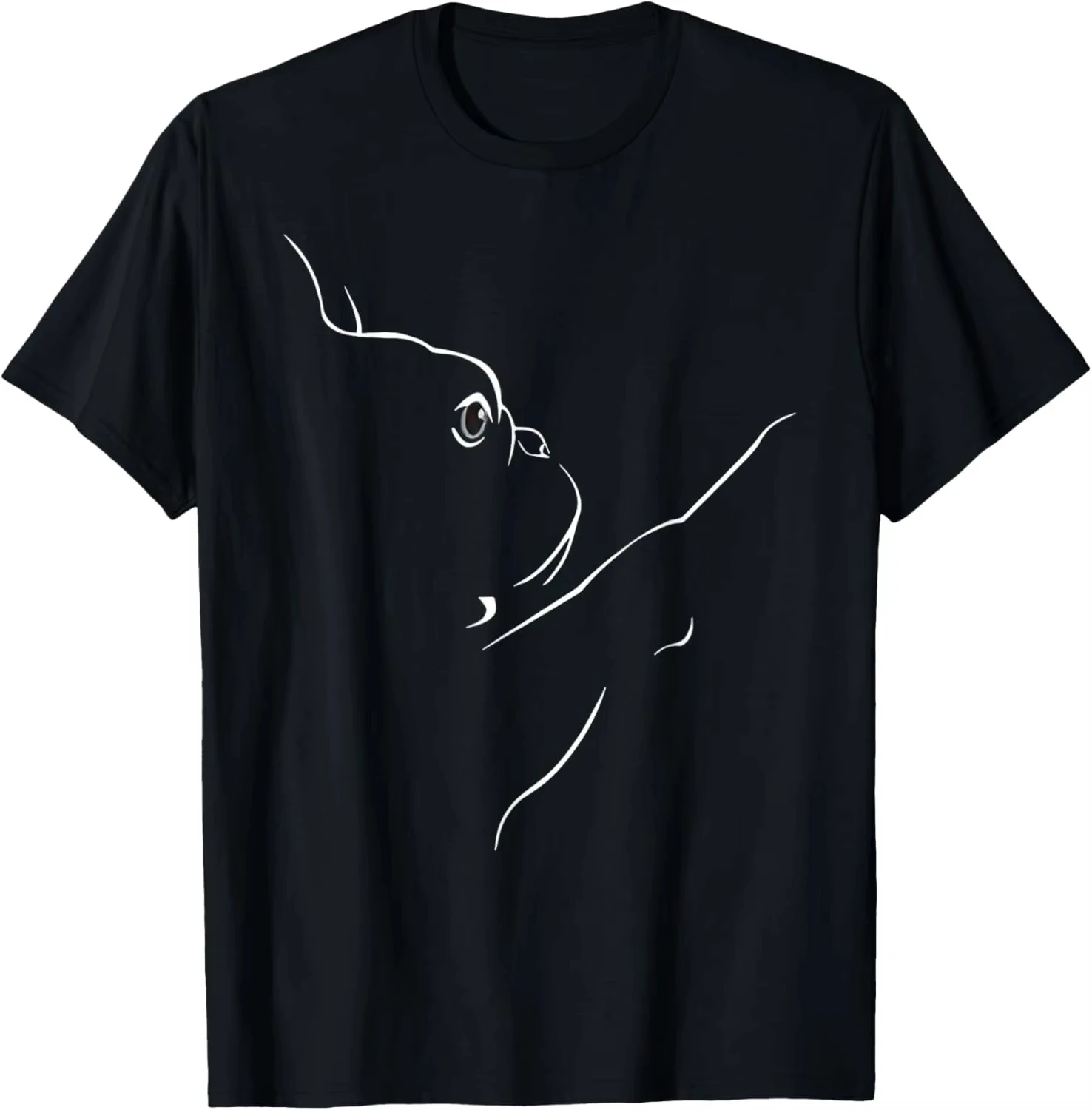 French Bulldog Illustration Line Art Bulldog Lovers T-Shirt Men's Clothing and Women's Clothing 2026 Summer New Fashion T Shirt