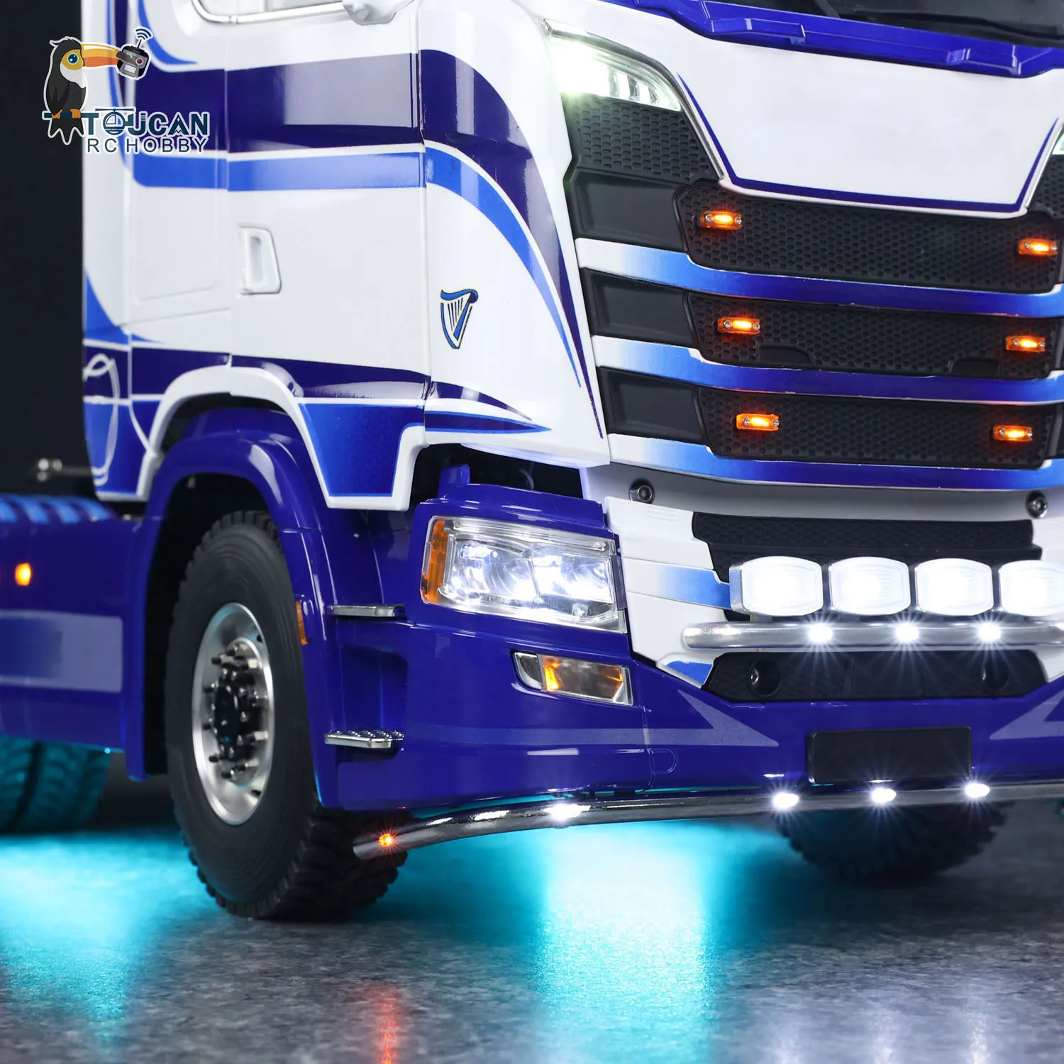 TOUCAN 770S 1/14 Remote Control Tractor Truck Flysky ST8 Radio 2Speed RTR Model 6x6 Metal Chassis Axle Lock RC Lorry Car Smoke