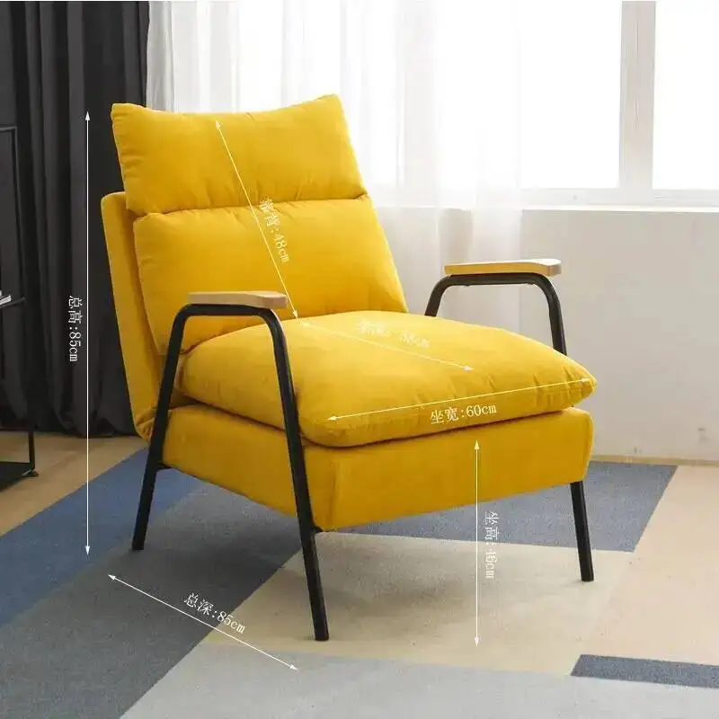 Bedroom Living Sofa Chairs Room Modern Single Relaxing Lazy Sofa Lounge Chair Tatami Leather Armchair Sandalye Home Furniture