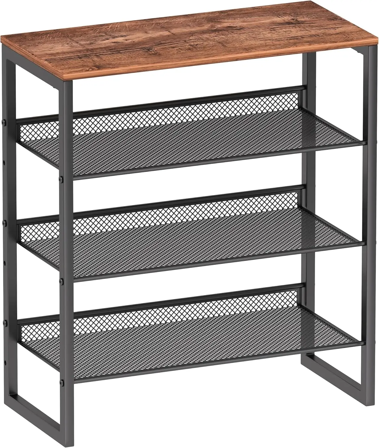 

Прочная стальная полка для обуви с регулируемыми полками и просторной верхней секцией для организации хранения в шкафу или прихожей